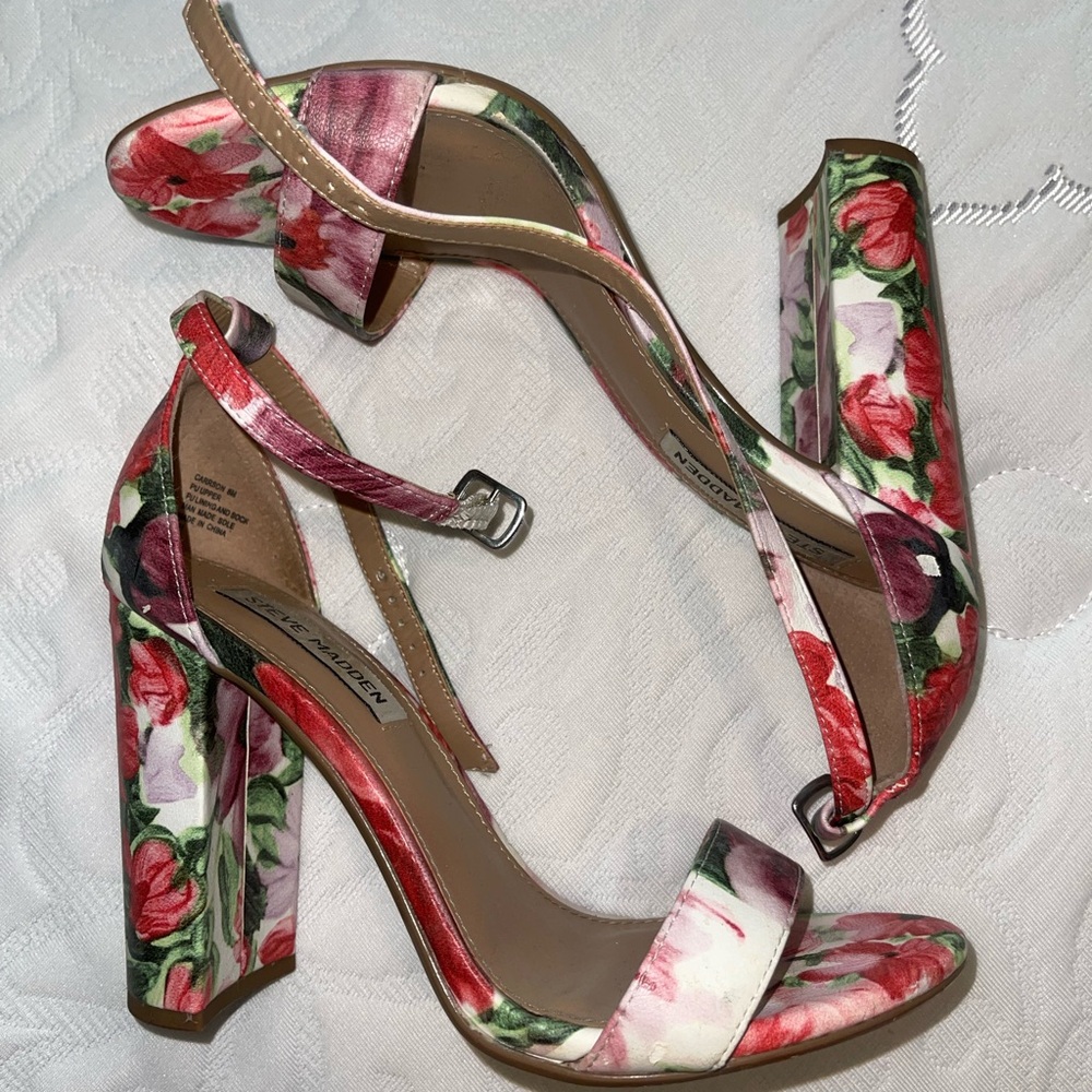 Steve Madden Multicolor Floral Heels